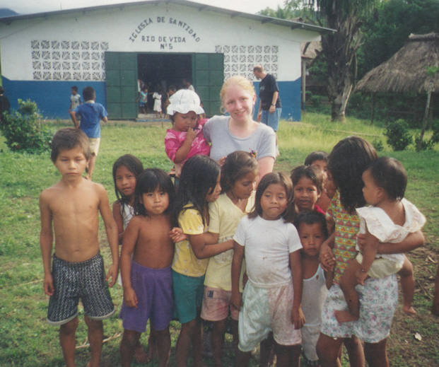 Ruth and children in Panama